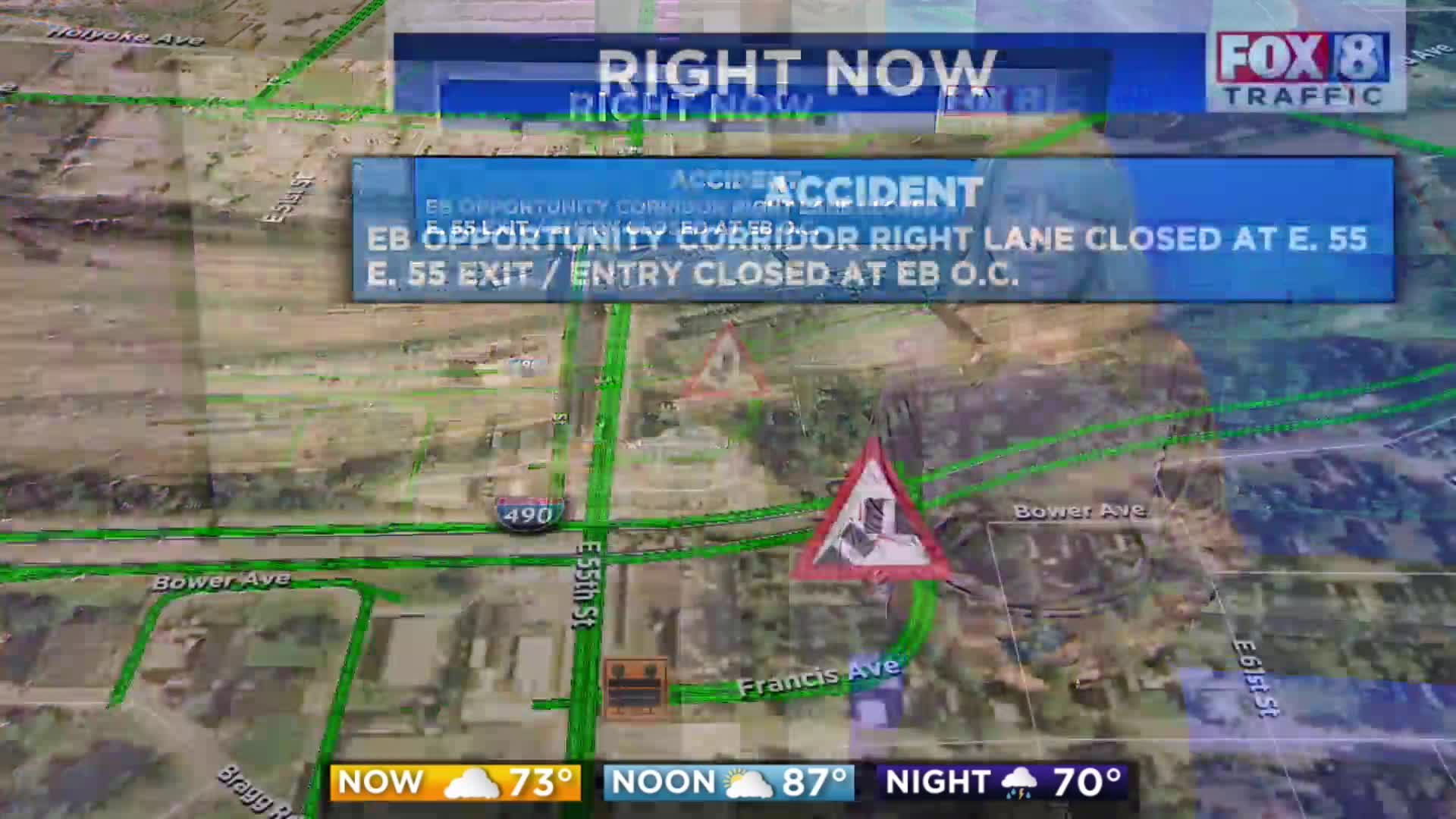 Crash blocks right lane of Opportunity Corridor east – Fox 8 Cleveland WJW