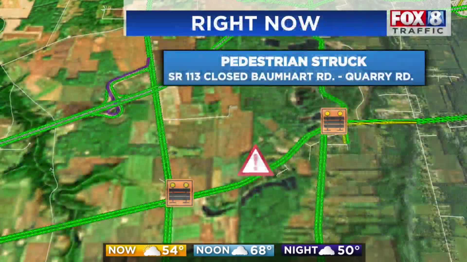 TRAFFIC ALERT: Pedestrian struck; closing SR 113 – Fox 8 Cleveland WJW