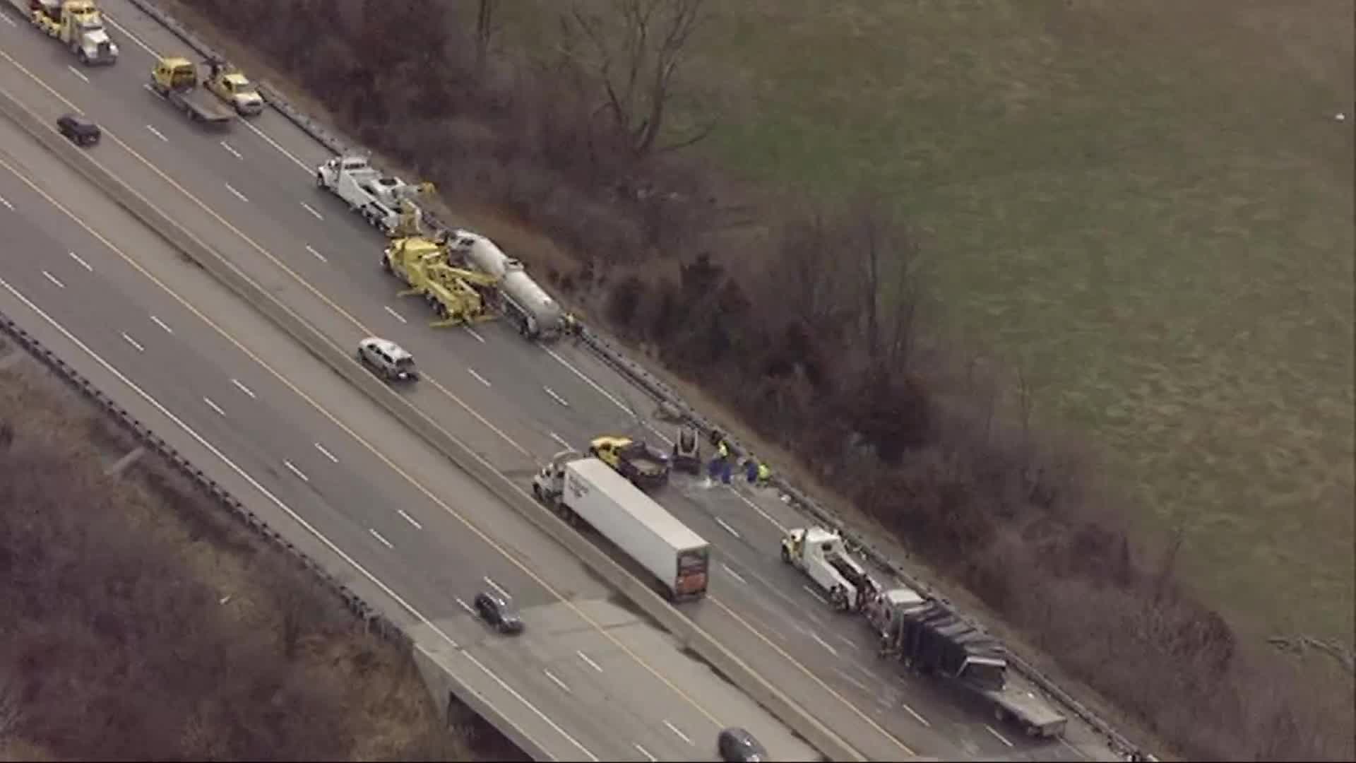 One lane reopened after semi crash on Ohio Turnpike in Erie County ...