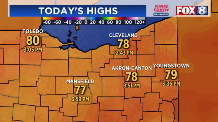 Cool overnight temps ahead of beautiful week in NE Ohio – Fox 8 ...
