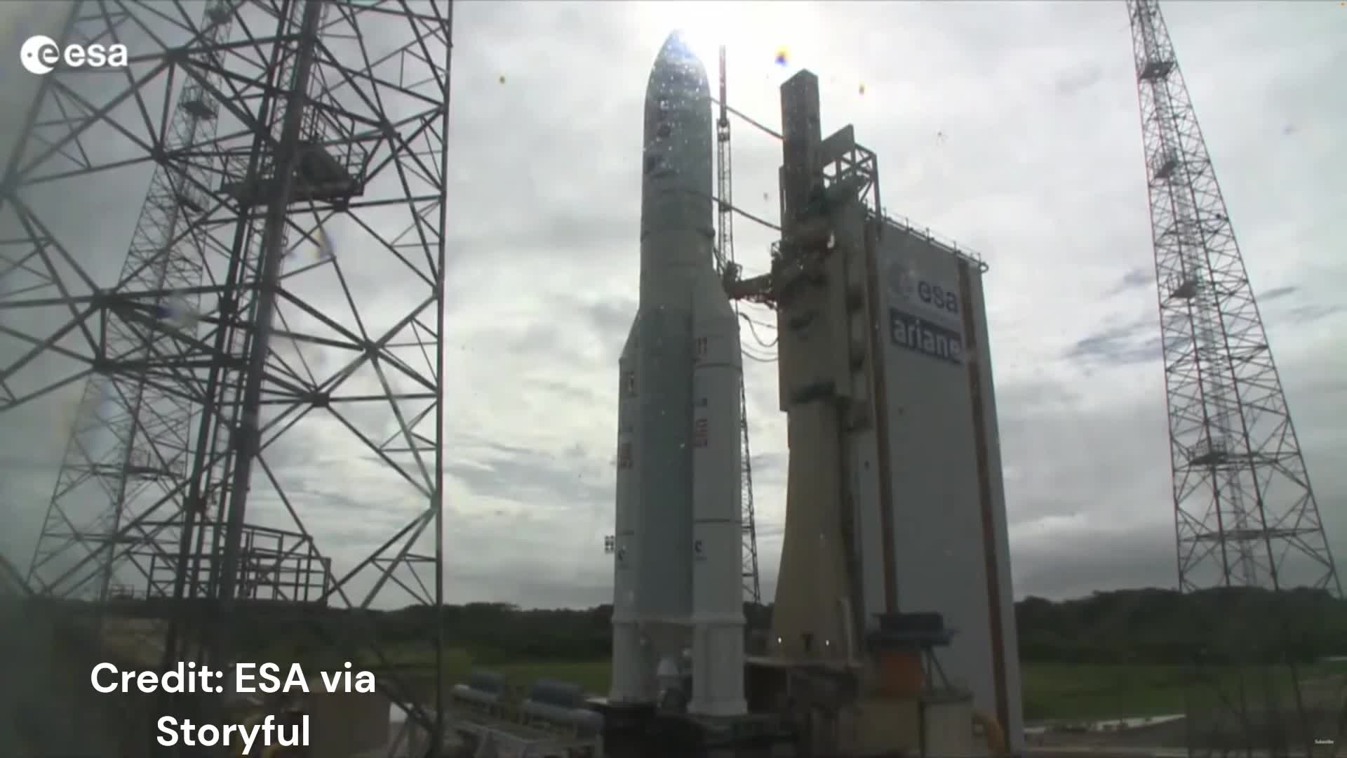 The Esa European Space Agency Launches Juice Mission to Jupiter (Credit: ESA ...